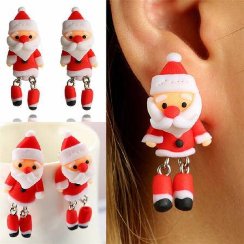 🎄🎄Christmas earrings Santa Claus girls red🎄🎄